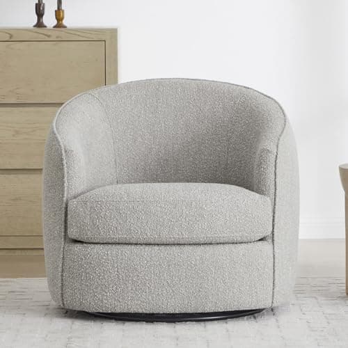 Chita Grey FSC Certified Swivel Office Chair, Living Room Accent