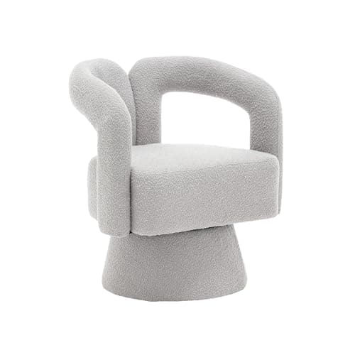 Modern Swivel Accent Chair - Beige, Mid-Century Inspired Living Room Chair