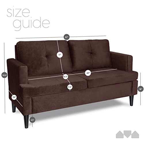 Milliard Small Velvet Loveseat for Small Spaces