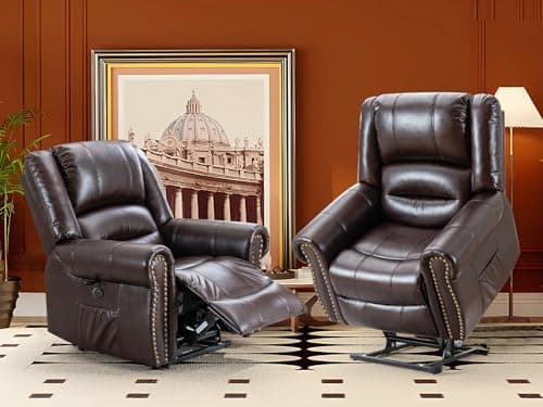 CDCASA Grey Dual Motor Lazy Boy Recliner with Massage, Heat, and Infinite Positions for Seniors