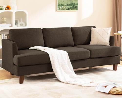 Dark Grey Mid Century Modern Loveseat Sofa for Small Spaces
