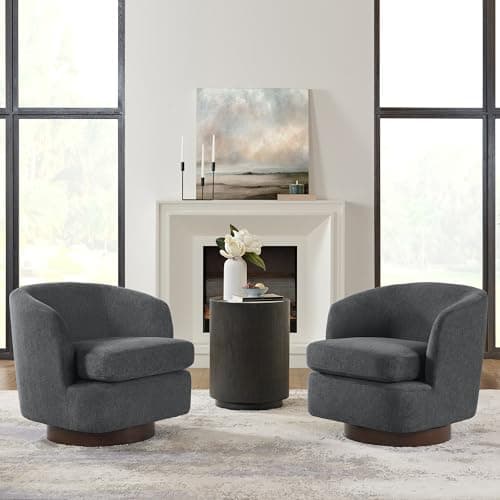 Modern Wood Base Swivel Chair for Reading and Living Room, 1 PCS