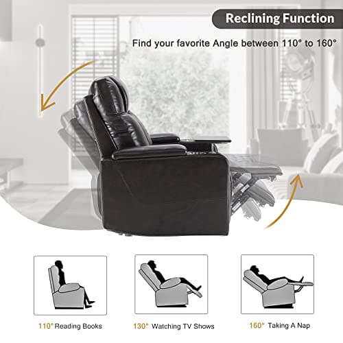 Black Power Motion Recliner with USB Charging Port and Hidden Arm Storage
| 2 Convenient Cup Holders Black Power Motion Recliner 360° Swivel Tray Table
| Black Power Motion Recliner 360° Swivel Tray Table with USB Charging Port