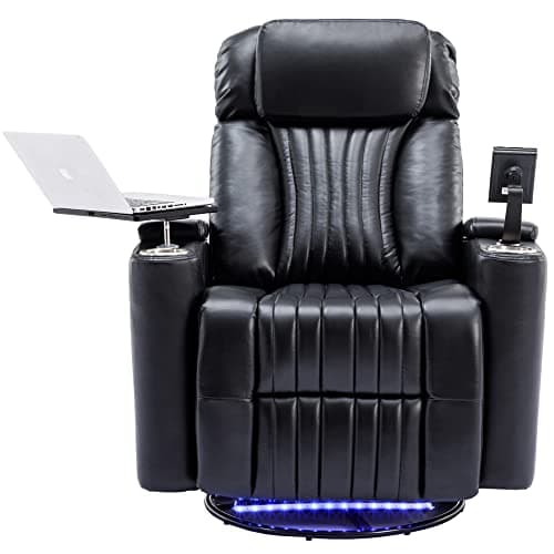 Black Power Motion Recliner with USB Charging Port and Hidden Arm Storage
| 2 Convenient Cup Holders Black Power Motion Recliner 360° Swivel Tray Table
| Black Power Motion Recliner 360° Swivel Tray Table with USB Charging Port
