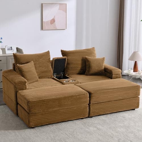 Oversized Chaise Lounge Chair with Ottoman for Indoor Use in Living Room