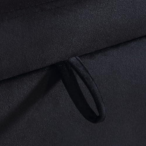 Black Velvet Tufted Storage Bench with Arms for Bed and Living Room