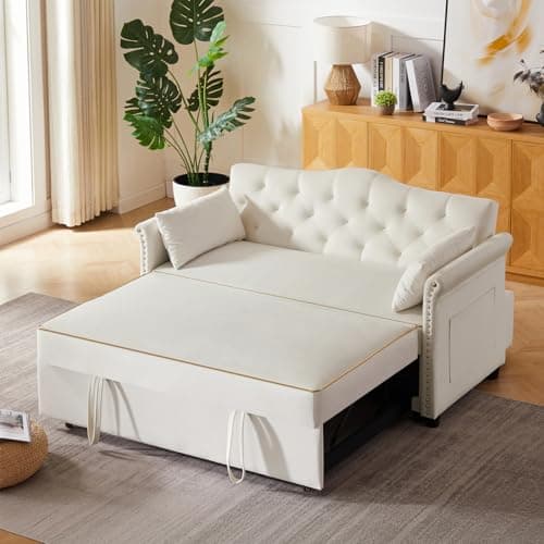 65'' 3-in-1 Folding Convertible Sofa Bed, Grey