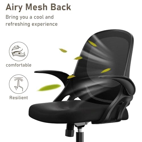 Ergonomic Breathable Mesh Home Office Desk Chair with Lumbar Support and Wheels