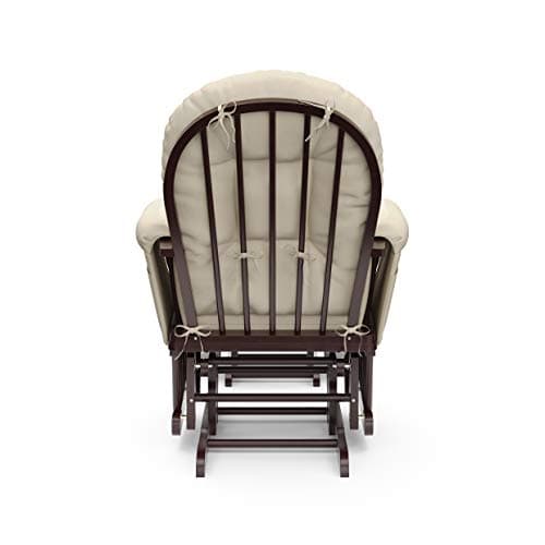 Storkcraft Espresso Beige Premium Hoop Glider with StoragePocket