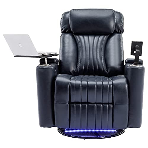 Black Power Motion Recliner with USB Charging Port and Hidden Arm Storage
| 2 Convenient Cup Holders Black Power Motion Recliner 360° Swivel Tray Table
| Black Power Motion Recliner 360° Swivel Tray Table with USB Charging Port