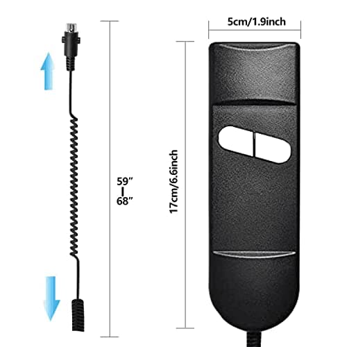 Replacement Remote for Lift Chairs, 5 Pin 2 Buttons, Compatible with Most Brands