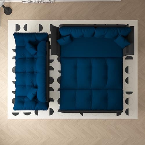 FANYE 63.8" Queen Sofabed 3-in-1 Sleep & Lounge Sofa, Armrest Pillows for Home