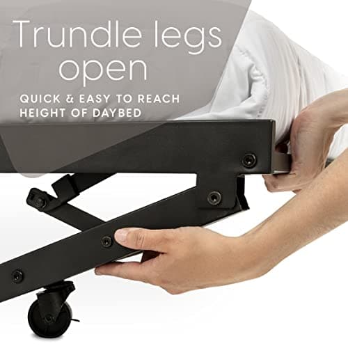 Milliard Black Frame Daybed with Pop Up Trundle - Mattresses Sold Separately