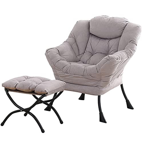 Lazy Chair with Ottoman, Modern Large Accent Lounge