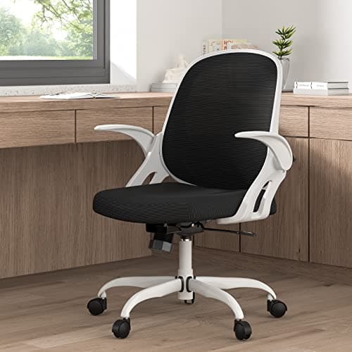 Ergonomic Breathable Mesh Home Office Desk Chair with Lumbar Support and Wheels