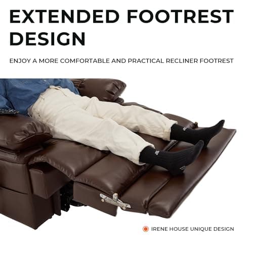 Irene House Big Tall Man Power Recliner, Extra Large Heat Massage 9205L