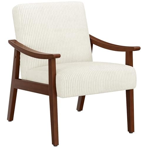 Yaheetech Dark Gray Mid-Century Modern Living Room Accent Chair with High Back