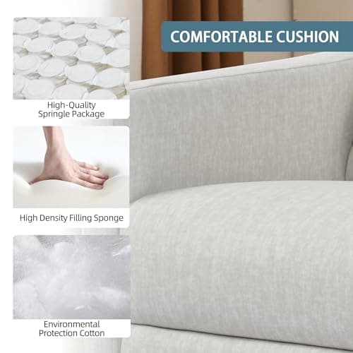 Beige Reclining Rocking Chair for Adults & Nursery Living Room Bed