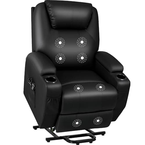 JUMMICO Power Lift Massage Recliner Chair for Elderly (Gray)