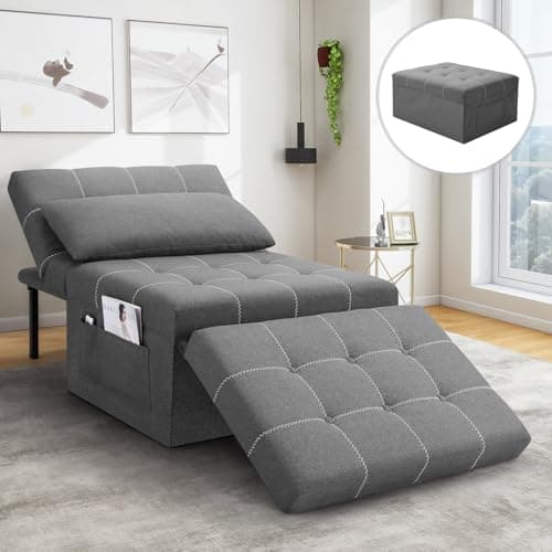 SEJOV 4-in-1 Multi-Function Sofa Bed, Dark Gray