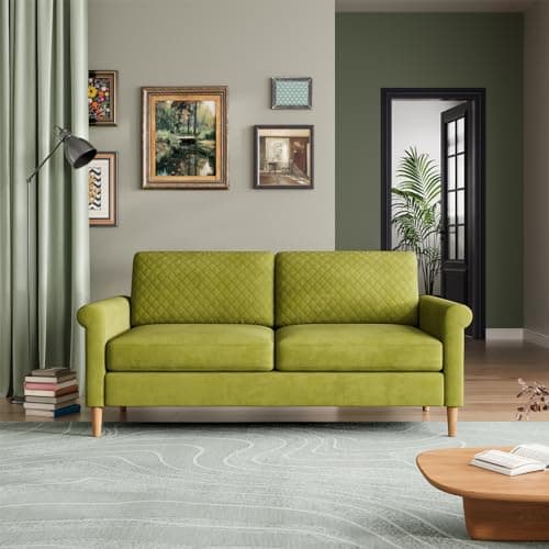Vesgantti Mid Century Grey 65" Loveseat, Comfortable Living Room Sofa