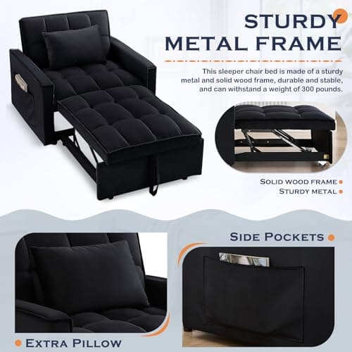 Convertible Sleeper Chair Bed