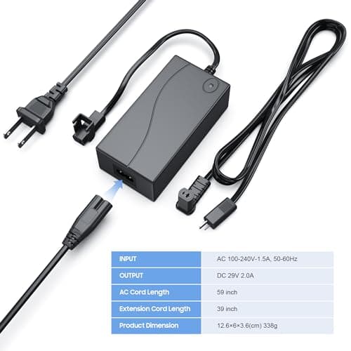 Limoss OKIN 29V 2A Recliner Power Supply with Extension Cord