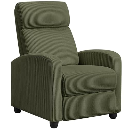 Modern Black Fabric Recliner Chair for Living Room