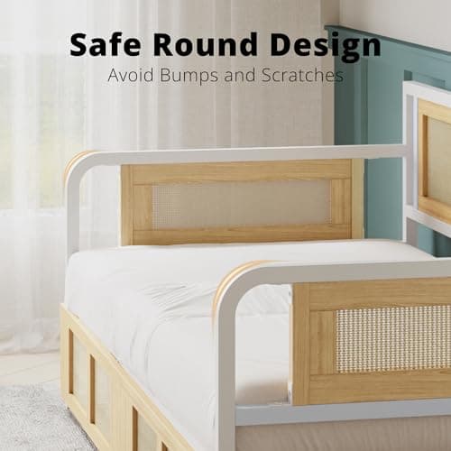 ANCTOR Rattan Twin Day Bed with StorageDrawers