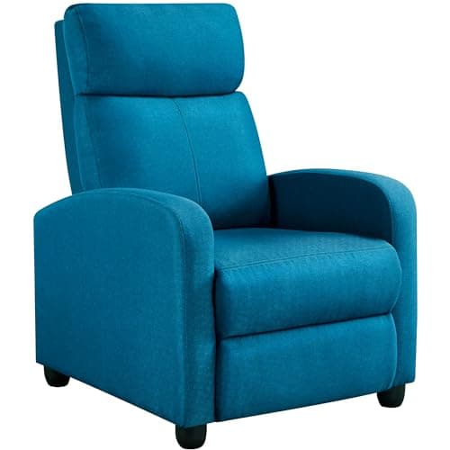 Modern Black Fabric Recliner Chair for Living Room