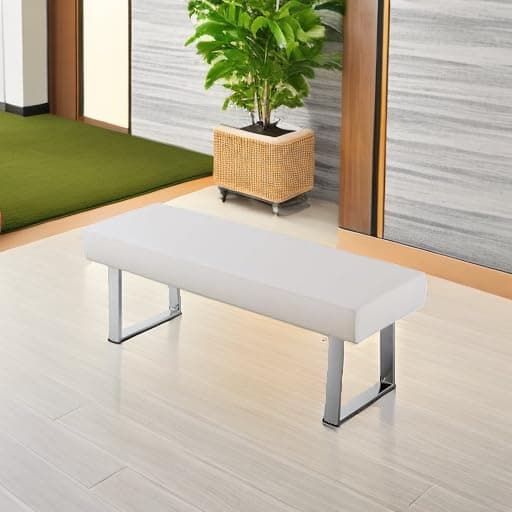 Indoor Corner Upholstered Bench with Metal Legs for Entryway and Living Room