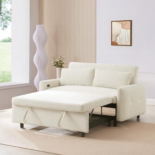 JEEOHEY 3 in 1 Convertible Sleeper Sofa Bed with USB&Type-C Port