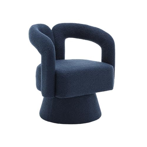 Modern Swivel Accent Chair - Beige, Mid-Century Inspired Living Room Chair