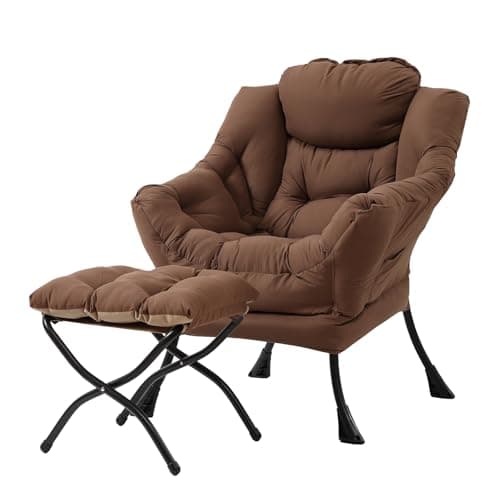 Lazy Chair with Ottoman, Modern Large Accent Lounge