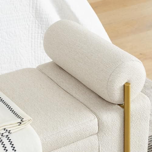 Storage Ottoman Bench with Gold Legs
