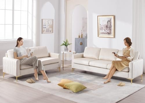 Velvet Sofa Couch Set - 2 Pieces