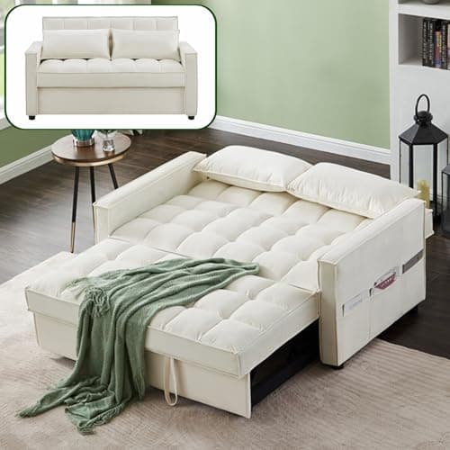Convertible Sleeper Sofa Bed - No.1-Black