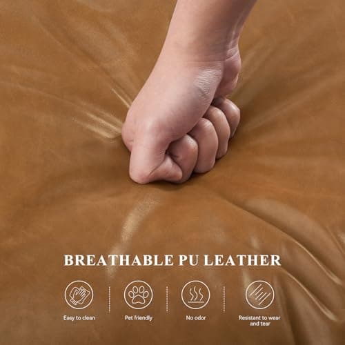 360 Degree Swivel PU Leather Office Chair, Durable & Waterproof