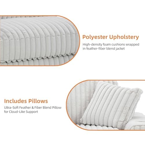 Signature Design by Ashley Stupendous White Oversized Chaise with Cup Holders and USB Ports