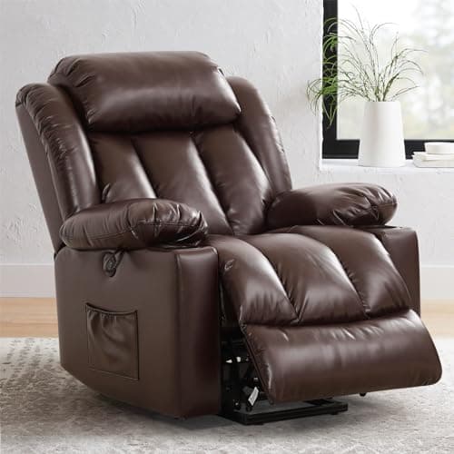 PARKOL Power Lift Recliner Chair with Massage & Heat (Brown)