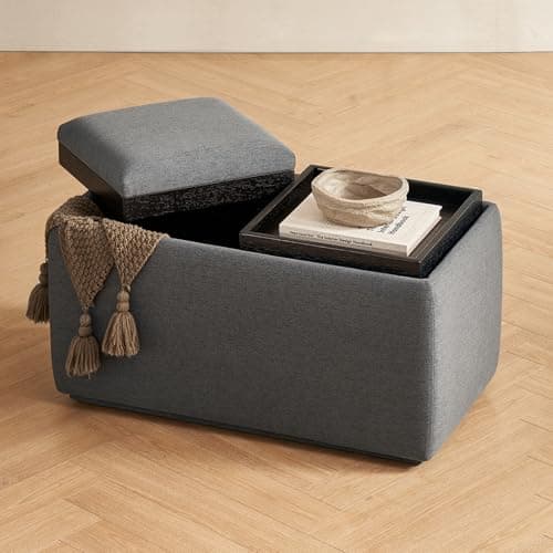 Mopio Sophie 51" Curved Ottoman Storage Bench, Bedroom Seating & Storage