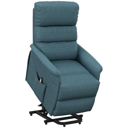 HOMCOM Gray Fabric Power Lift Recliner for Elderly & Adults