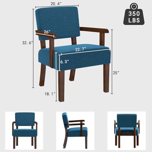 Oversized Accent Chair with Soft Seat and Armrests for Various Rooms