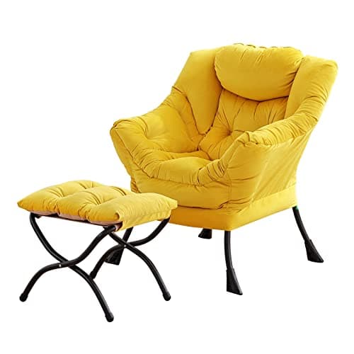 Lazy Chair with Ottoman, Modern Large Accent Lounge