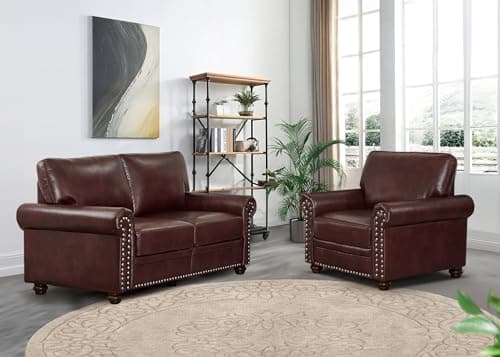 Chesterfield Living Room Furniture Set with Storage, Navy Blue