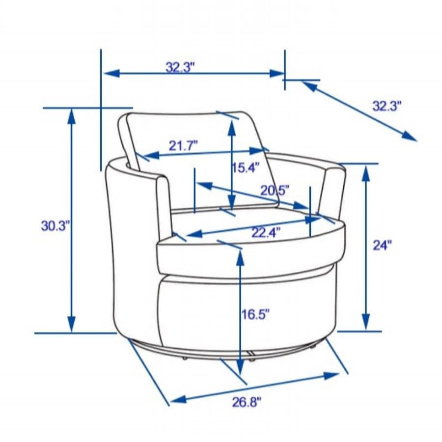Beige 360 Swivel Corduroy Chair for Living Room, Nursery & Leisure