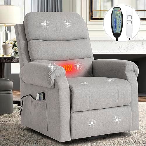 Power Lift Recliner Chair for Elderly with Heat and Massage