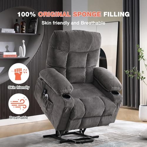 Power Lift Recliner Chair with Vibration Massage for Elderly Living Room  
Electric Lift Recliner with Lumbar Heating for Elderly Living Room  
Electric Lift Recliner Single Sofa with Side Pocket for Elderly Living Room