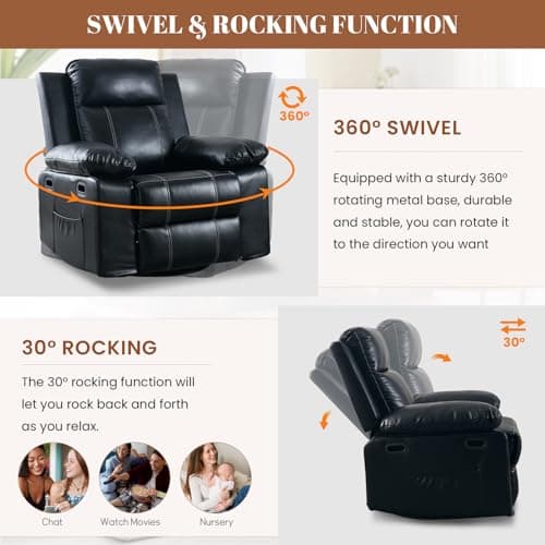 Adult Massage Recliner Chair with Heat and Vibration