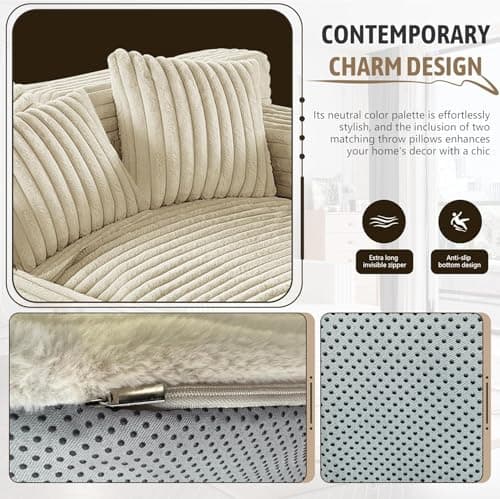 Oversized Chaise Lounge Sofa for Bedroom and Living Room